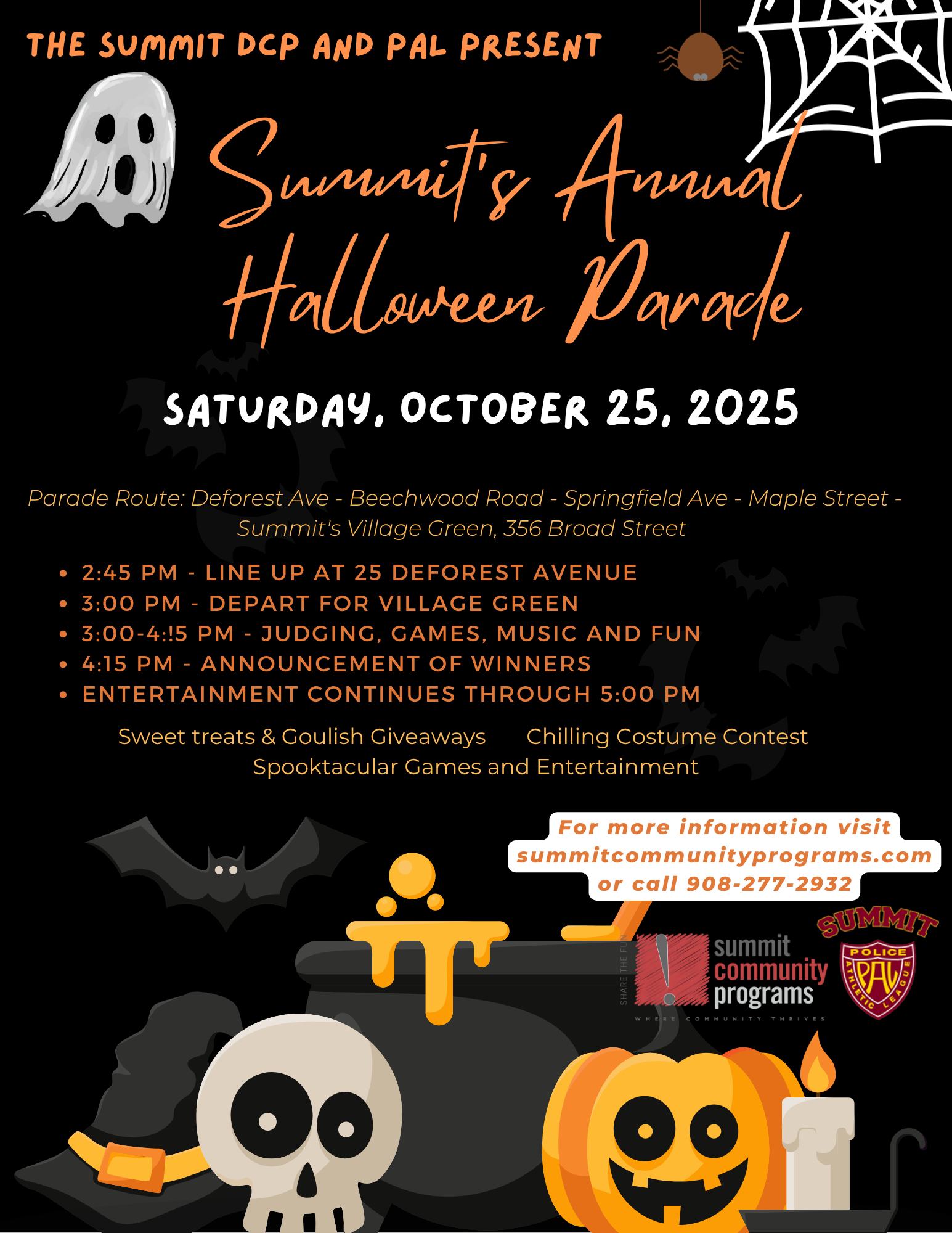 Halloween parade flyer 2025