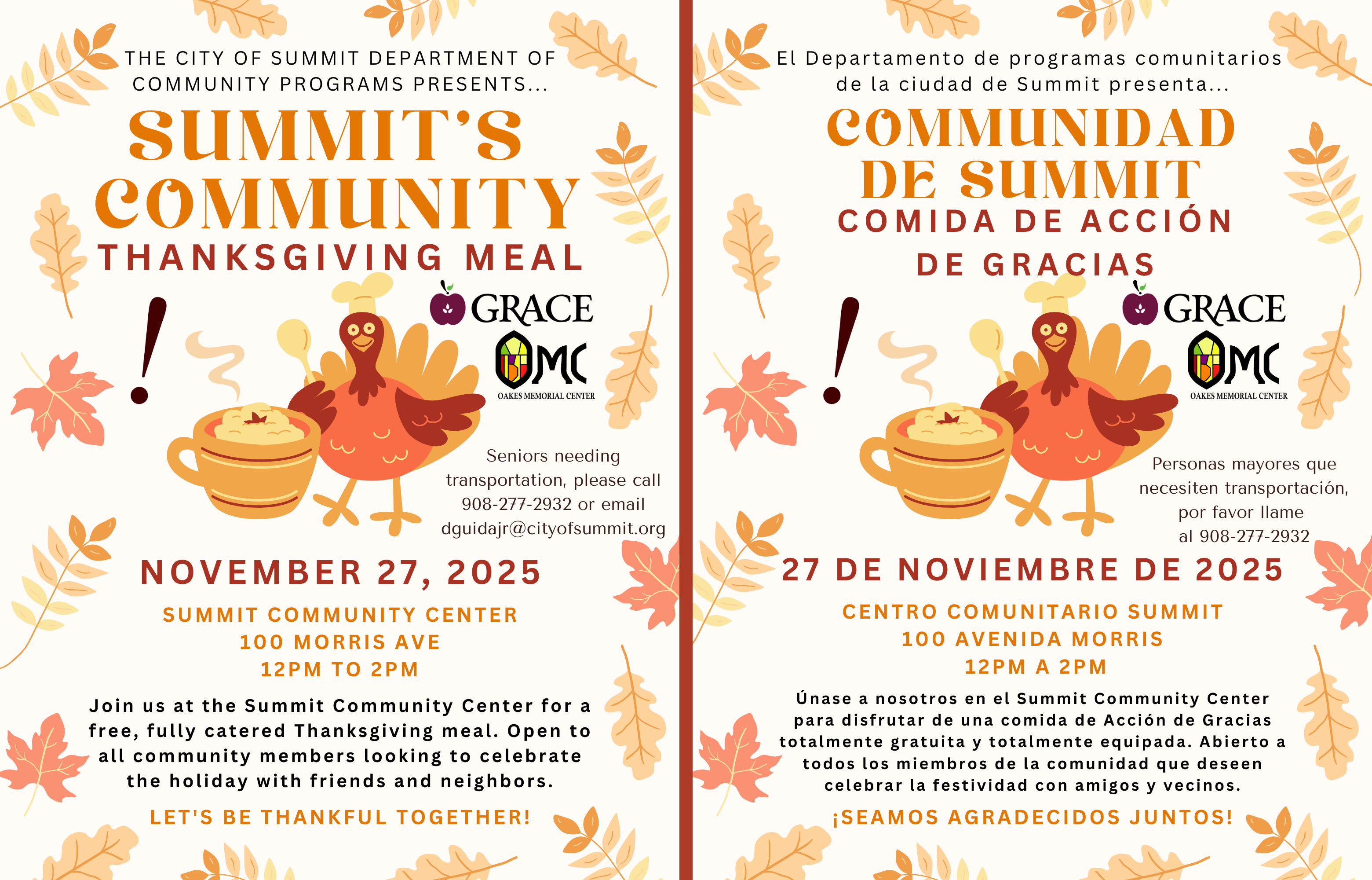 Thanksgiving event flyers